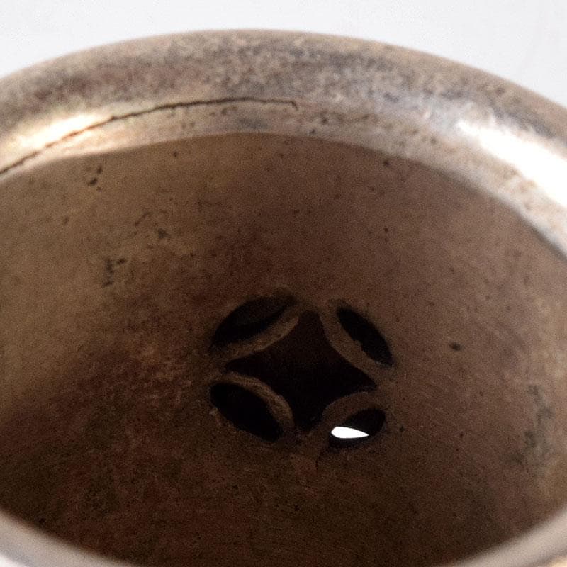 中国　光緒天宝足銀　山水人物彫　板指　重さ約40g　N　7602E