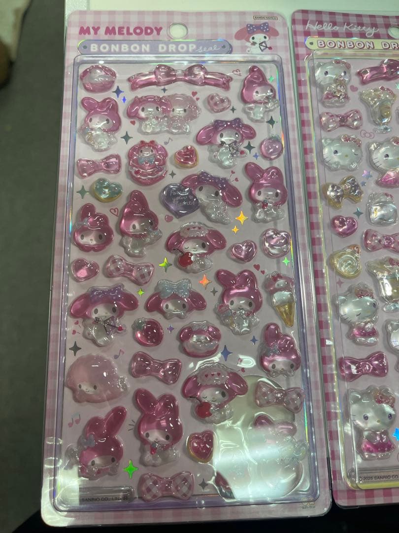 キティちゃんマイメロディ ボンボンドロップシール 3シートセット