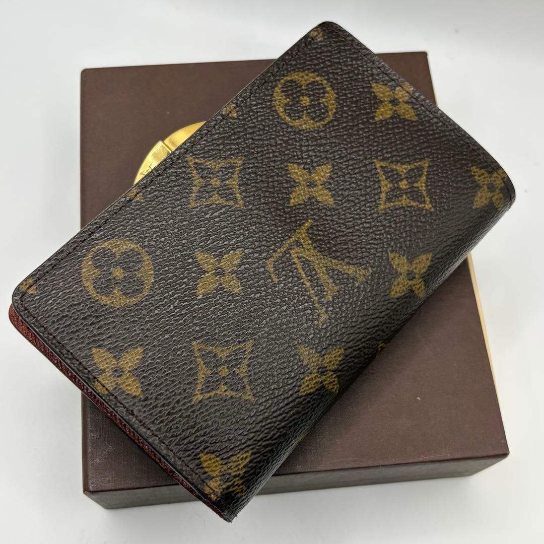 ルイヴィトン☆ポルトモネヴィエノワ 二つ折りがま口折り財布 M61663