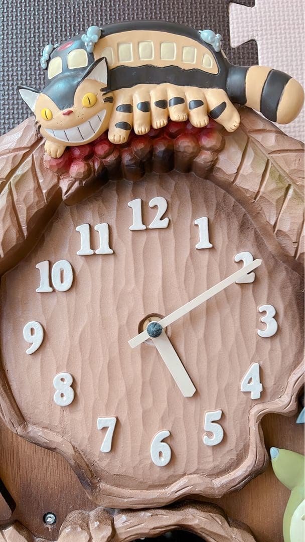 リズム(RHYTHM) トトロとネコバスの壁掛け時計　ジャンク品