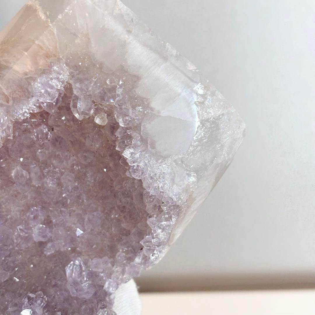 非常にレア！ アメジストジオード瑪瑙 大きいサイズ 673g ジオード