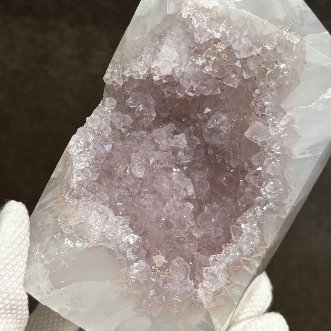 非常にレア！ アメジストジオード瑪瑙 大きいサイズ 673g ジオード