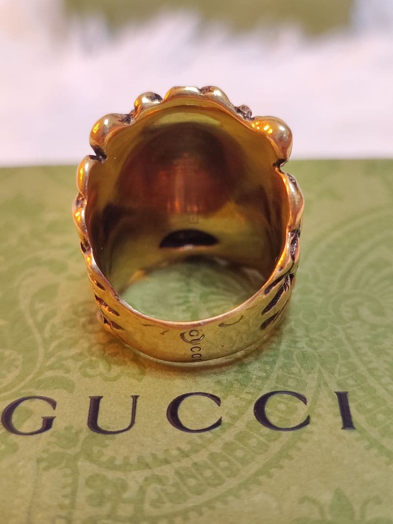 専用　新品 GUCCI グッチ ライオンヘッド リング 指輪 19号 ゴールド