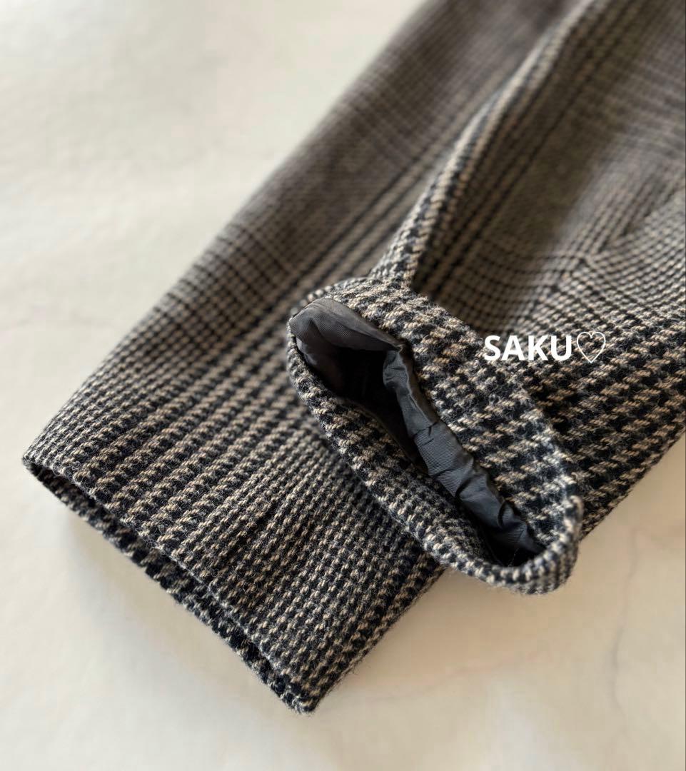 ゆうこりん❣️定価7万 MOGA グレンチェックジャケットコート サイズ2