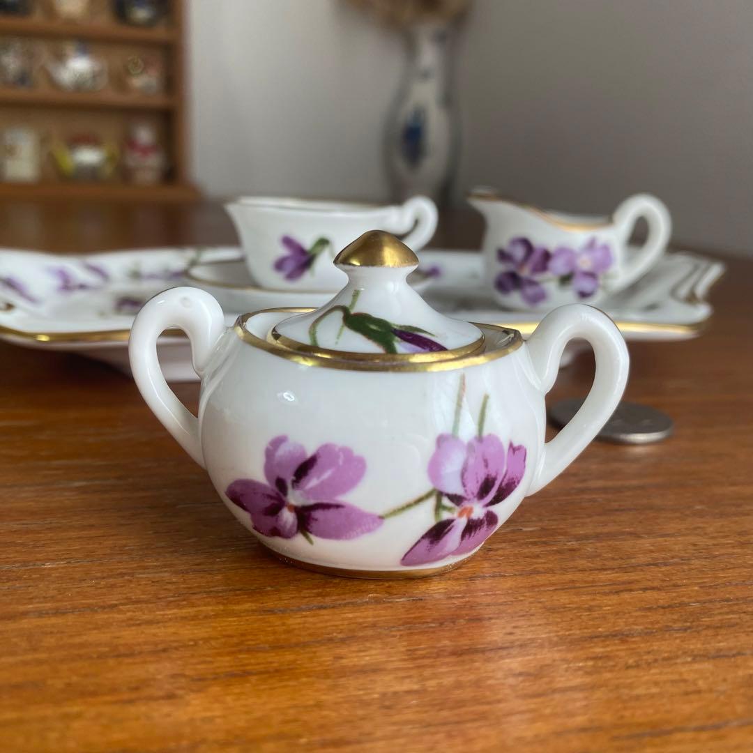 ハマースレイ ヴィクトリアン　バイオレット　ミニチュア　ティーセット