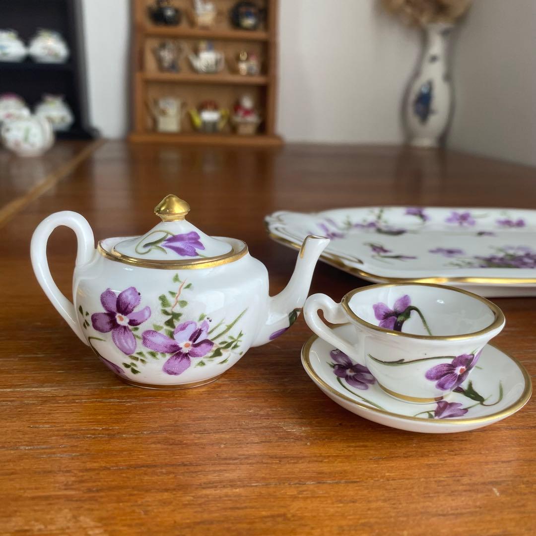 ハマースレイ ヴィクトリアン　バイオレット　ミニチュア　ティーセット