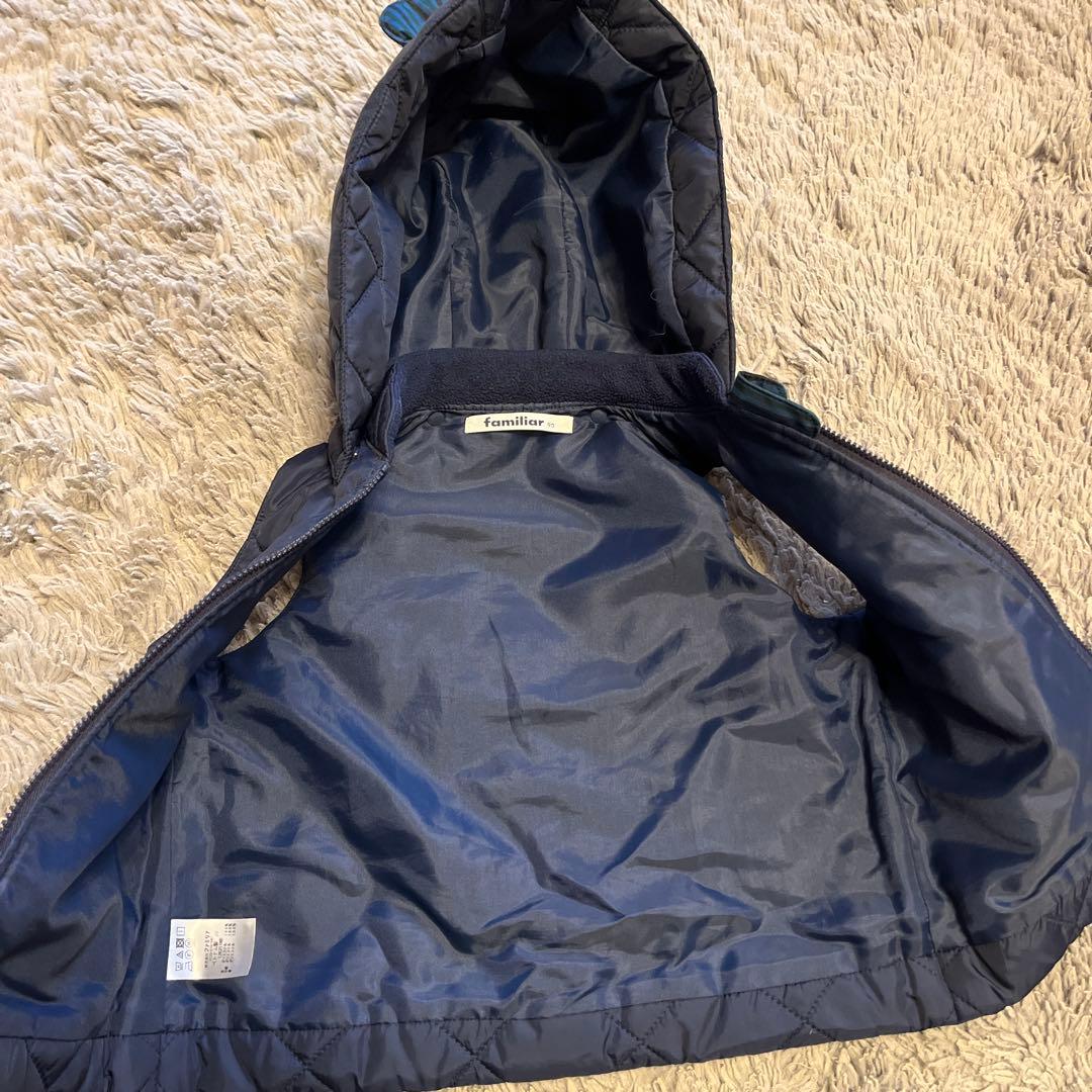 familiar キルティングベスト 90 ネイビー