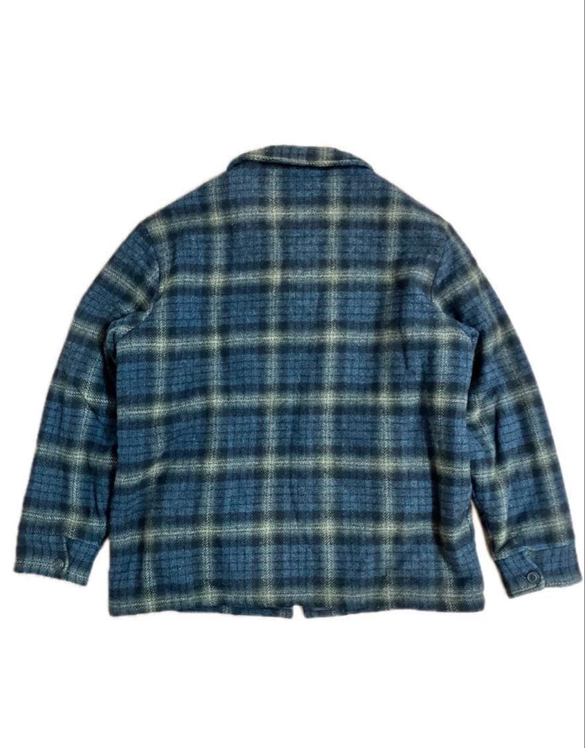 は*と様 Woolrich ブルー系チェックジャケット
