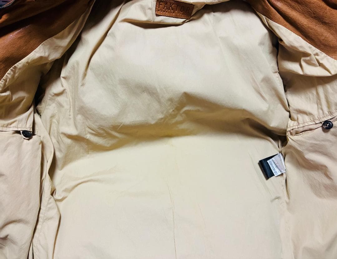 FAKTOR ファクター レザージャケット Mサイズ イタリア製 キャメル