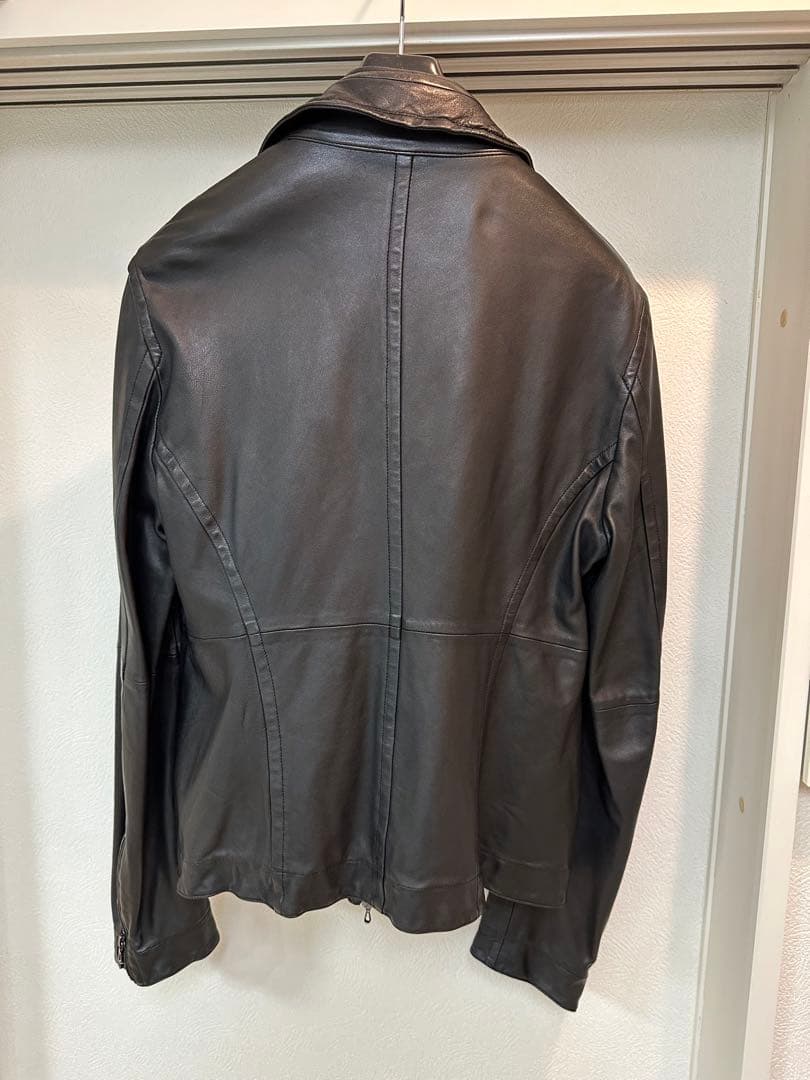ユリウス JULIUS ジャットネックレザーライダースジャケット
