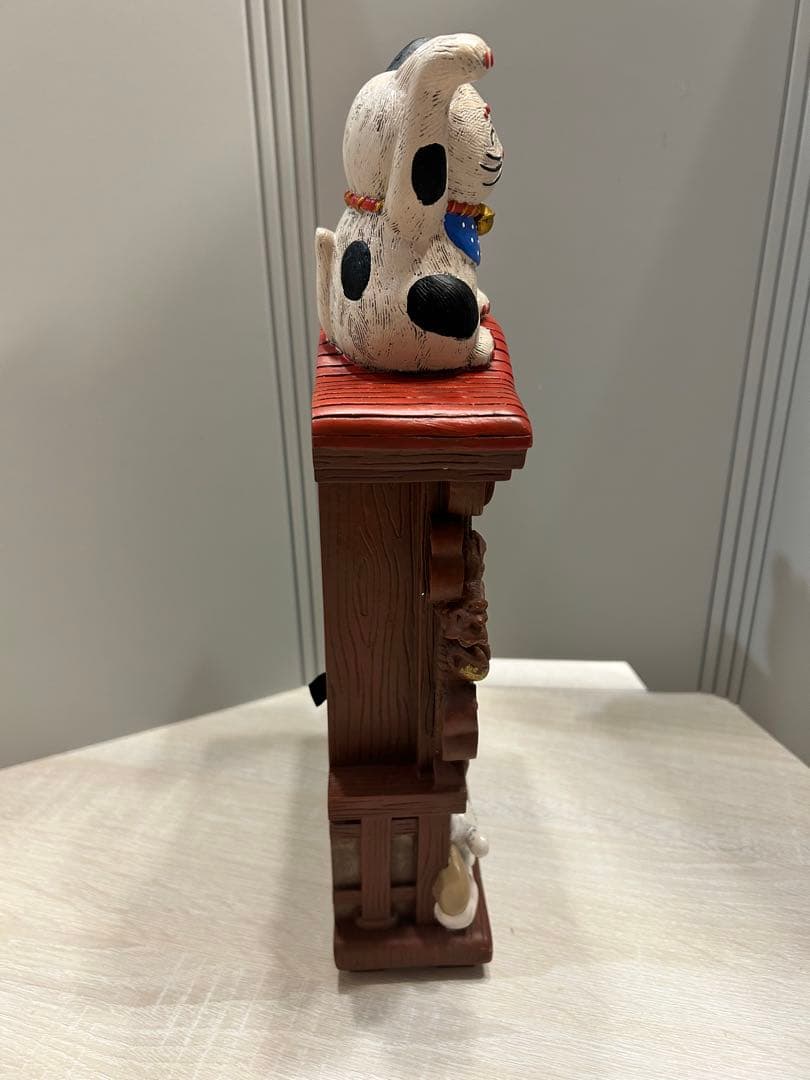 【レア】招き猫　振り子時計　セトクラフト