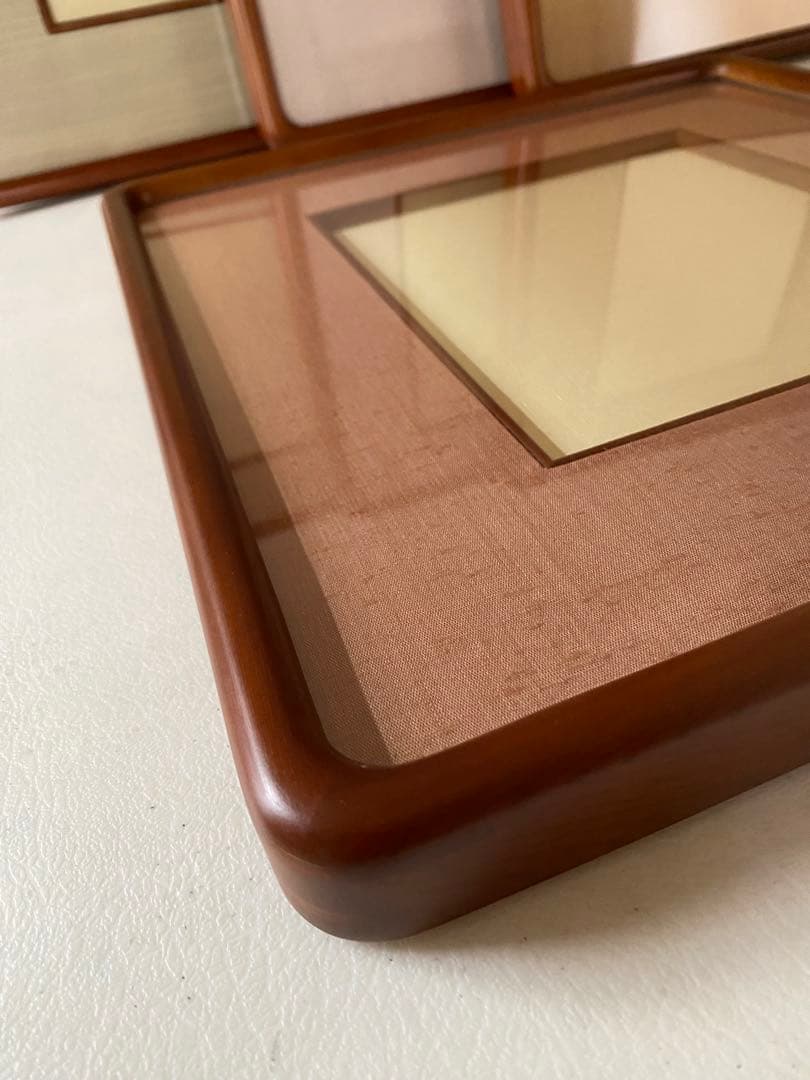 木製　額縁　5枚　隅丸　色紙額縁　未使用　書道　①