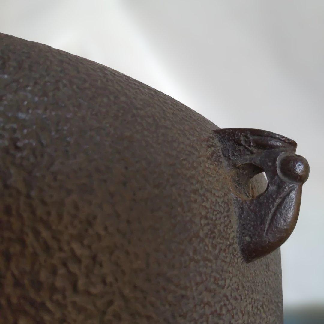 茶釜 釜師 人間国宝 高橋敬典 造 萬代屋釜 釜環付き 共箱 栞 茶道具 美品