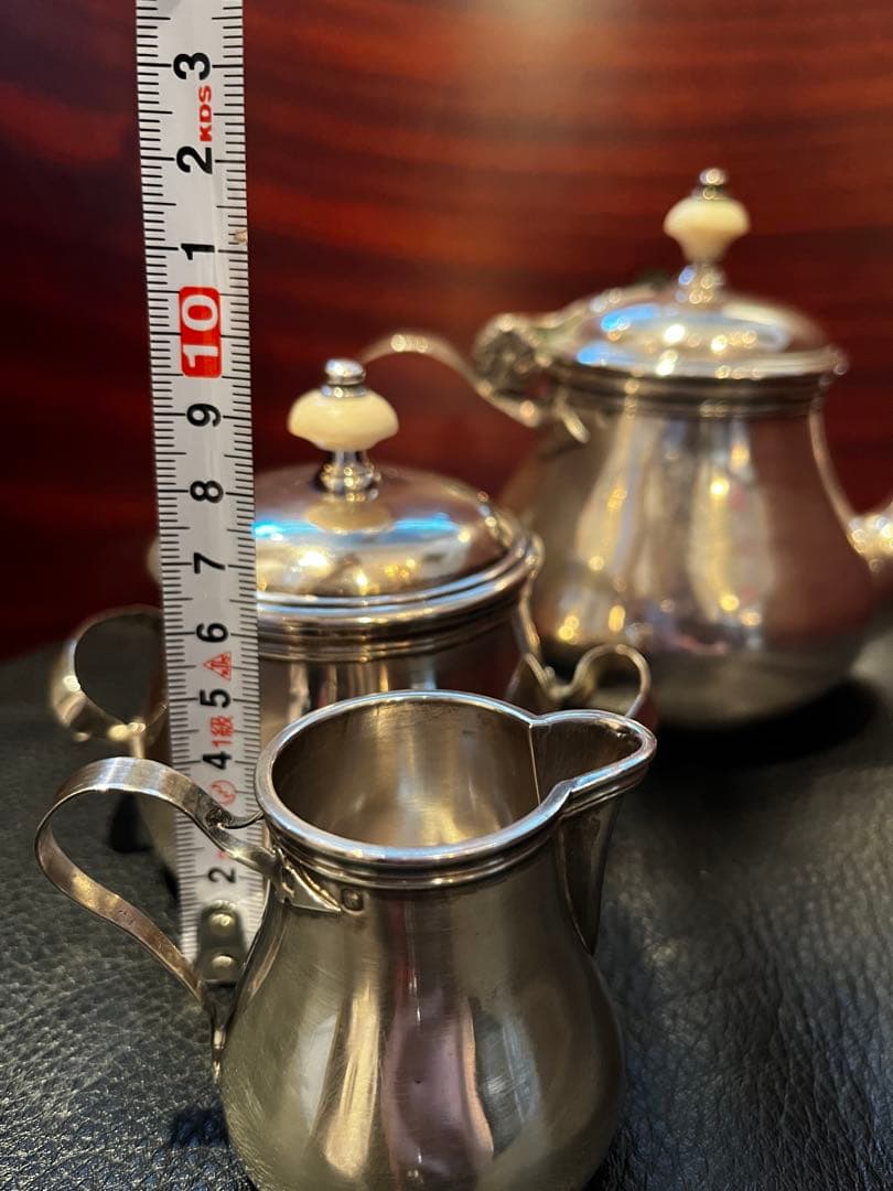 ピュイフォルカ　純銀製　ティーポット　3点セット　アンティーク