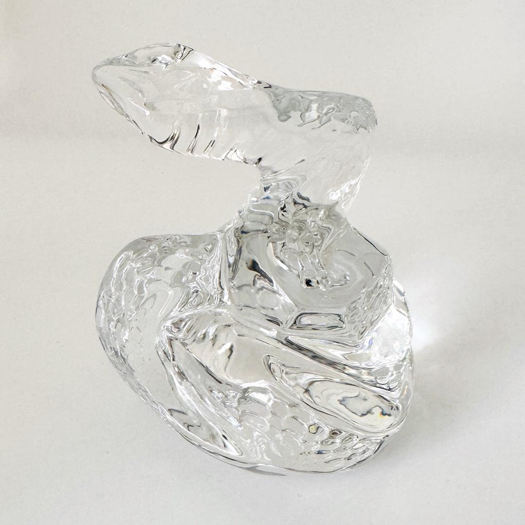 【バカラ】動物 ヘビ 蛇 置物 インテリア★美品★幸運