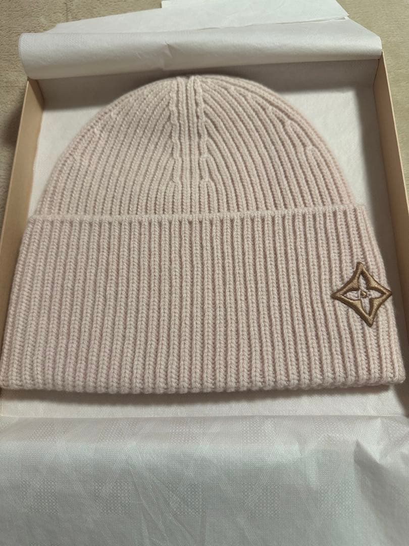 Louis Vuitton ビーニー・LV ヘッドライン ベージュローズ