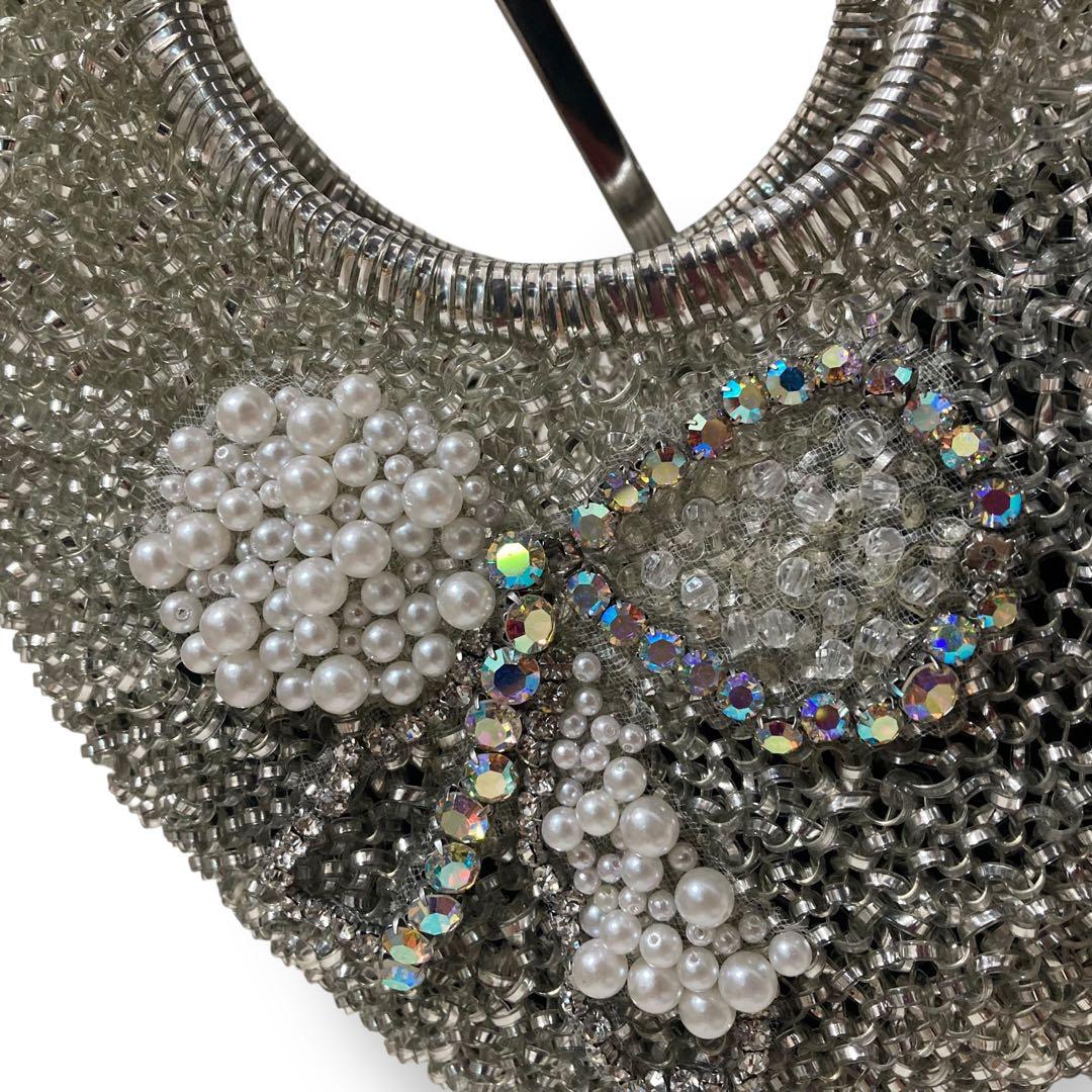 【極美品】アンテプリマ　ワイヤーバッグ　ハンド　リボン　ビジュー　パール　高級感