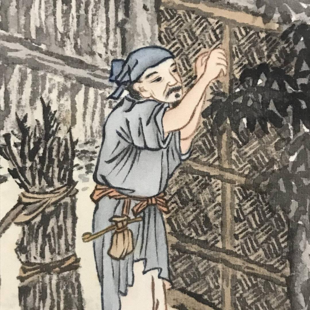 【真作】渓仙/山水人物図/掛軸/名家伝来/AB-729