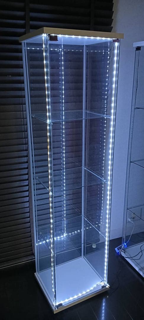 【引き取り限定】IKEA イケア デトルフ 2台 ガラスケース ラック