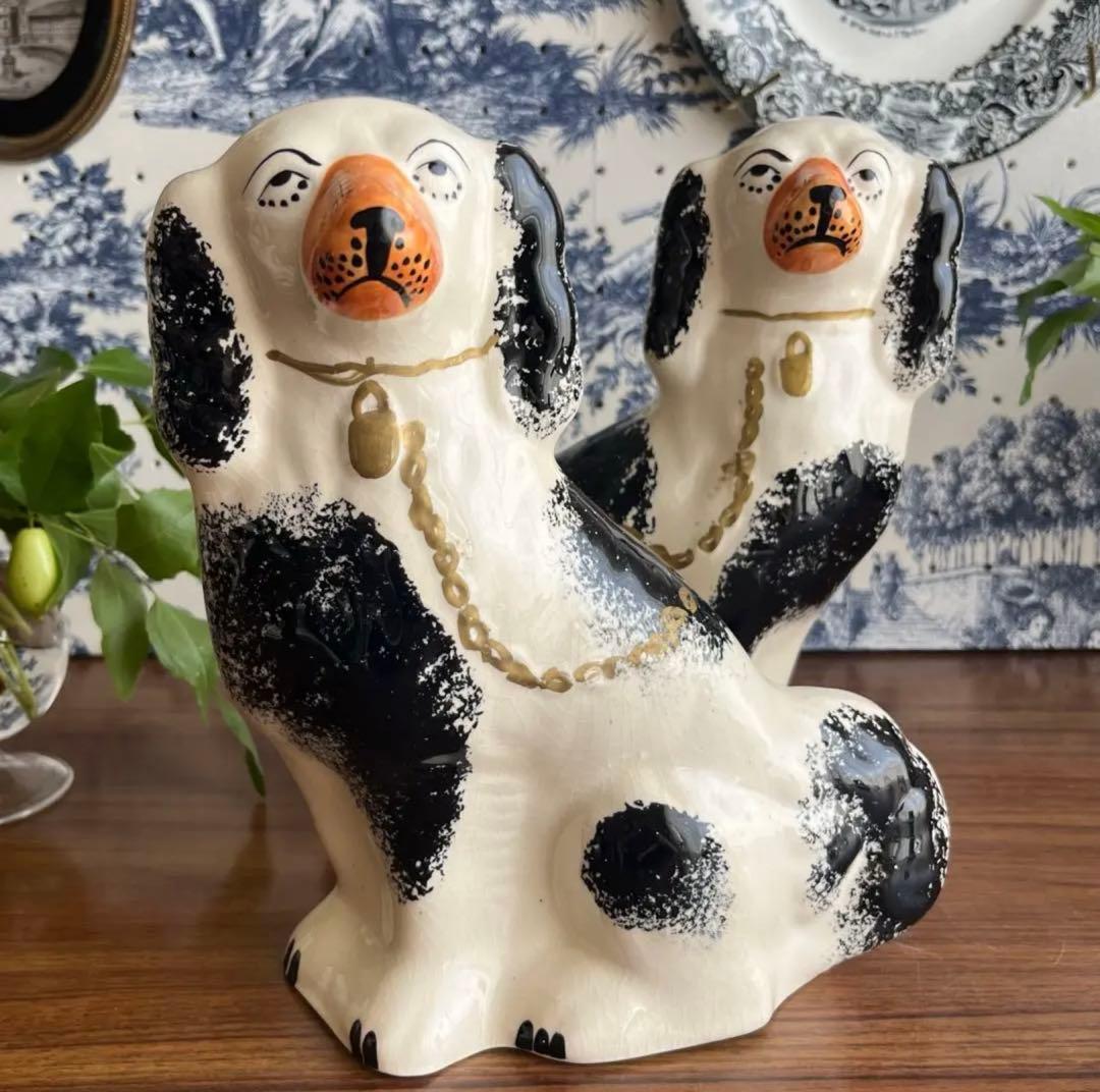 英国ヴィンテージ ♤ スタッフォードシャードッグ 22cm