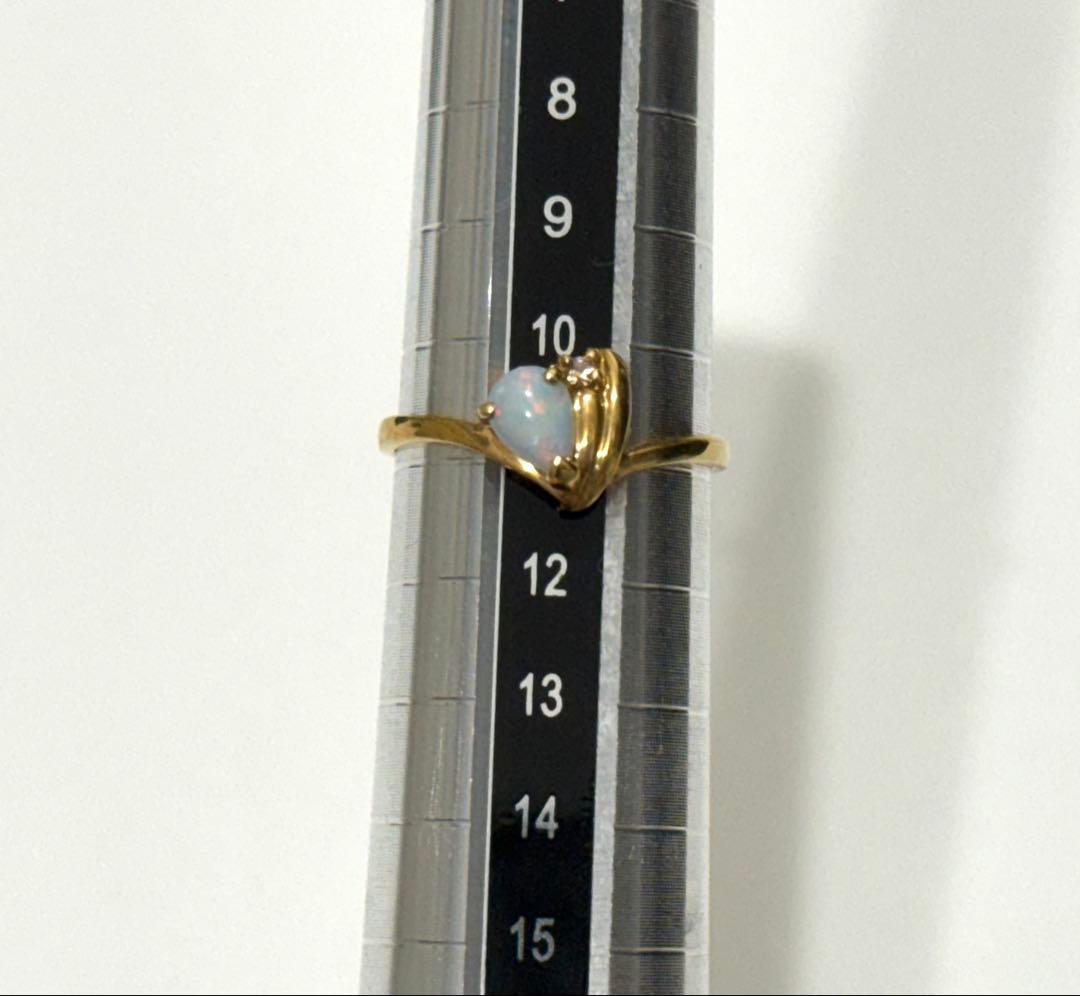 k18 オパール石付き11号リング