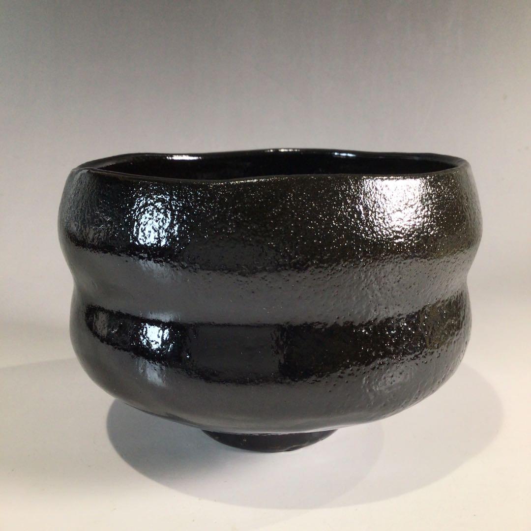 Ｐ２２４　茶碗　『吉祥造』『大徳寺　西垣宗興　箱書』『黒楽茶碗』　共箱　茶道具