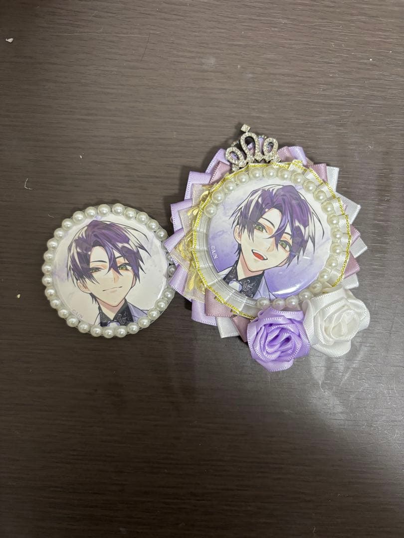 【値下げ中】剣持刀也缶バッジ 痛バッグロゼットフルセット