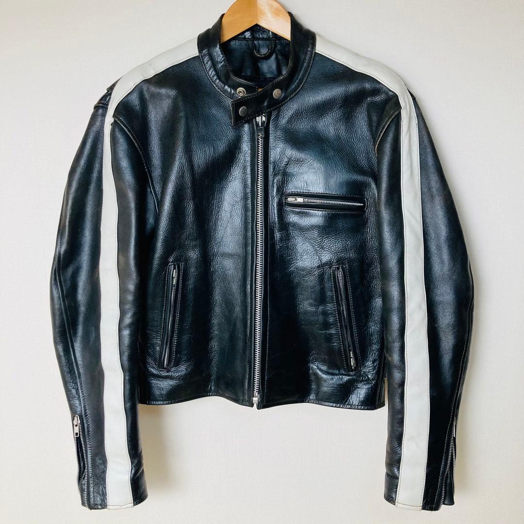 BIKERS モノトーン レーシング シングル ライダースジャケット