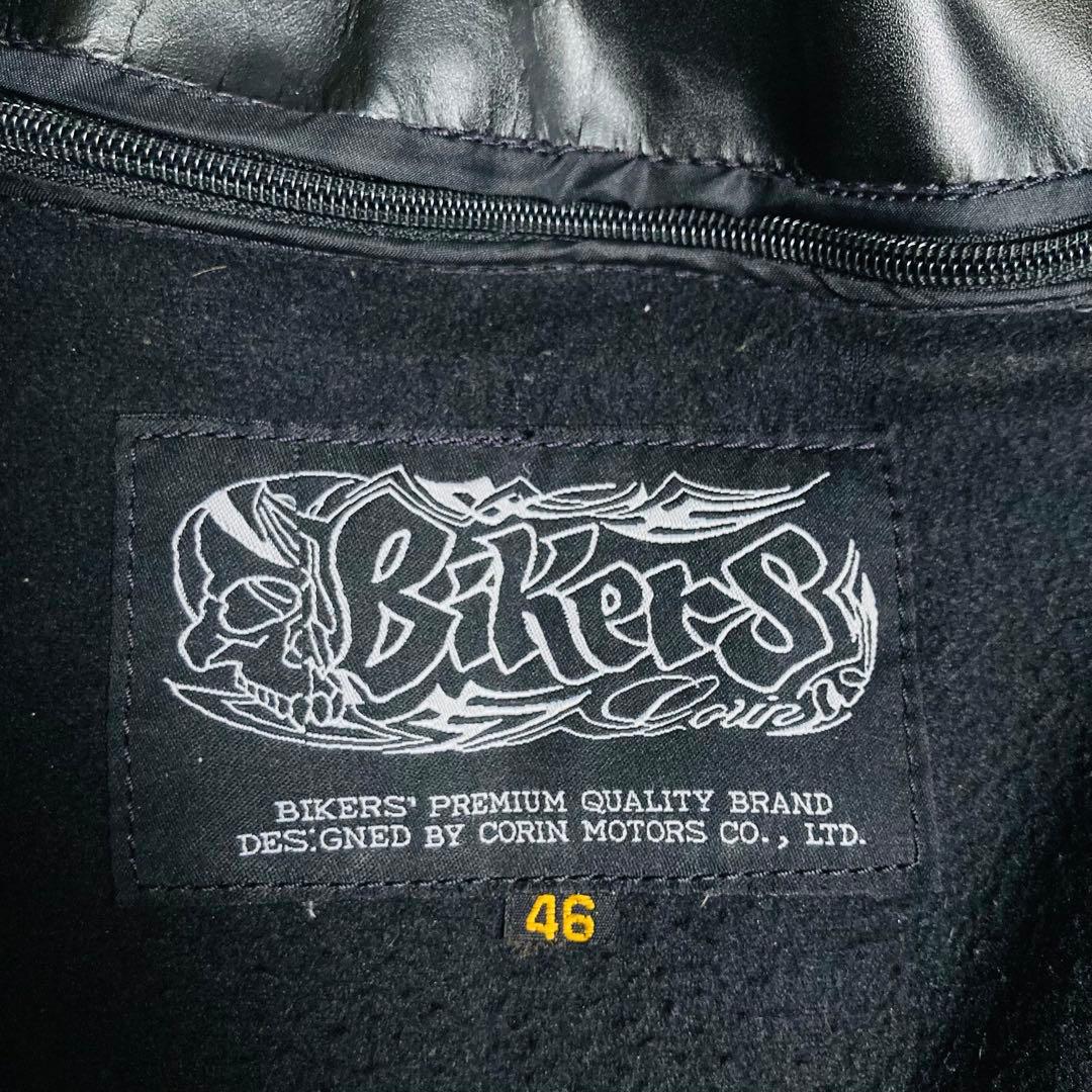 BIKERS モノトーン レーシング シングル ライダースジャケット