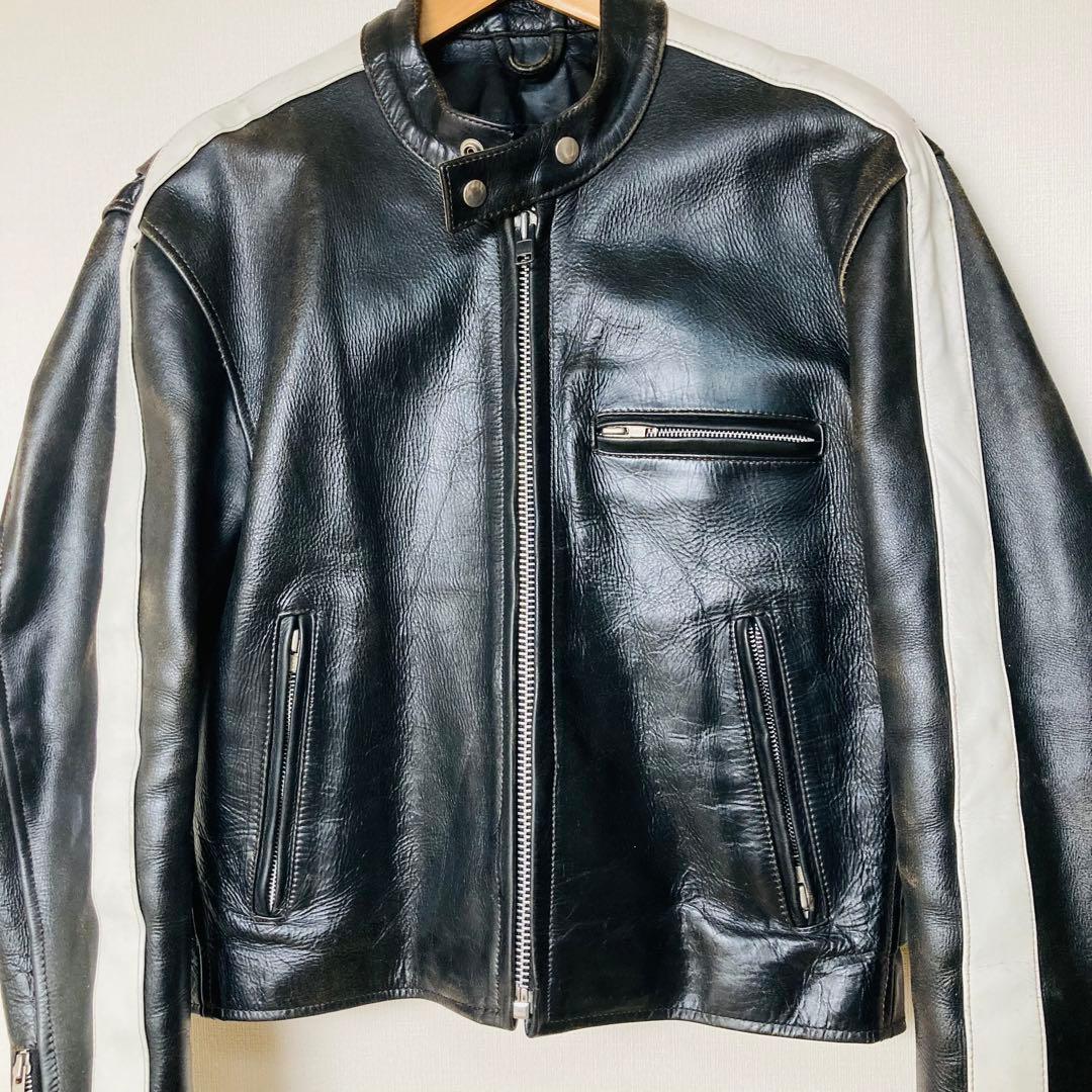 BIKERS モノトーン レーシング シングル ライダースジャケット