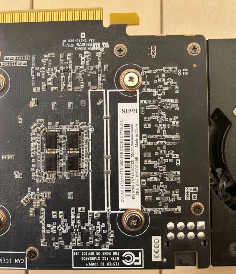 Zotac グラフィックボードGeForceGTX1660 6GB GDDR5