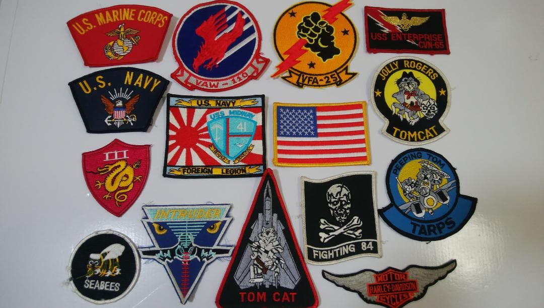 ミリタリー　ワッペン　15枚　トップガン　F14　トムキャット