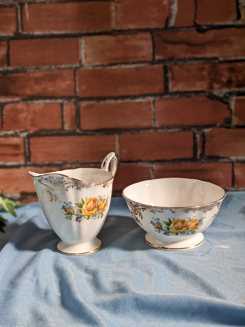 イギリス アンティーク パラゴン クリーマー シュガーボウル セット