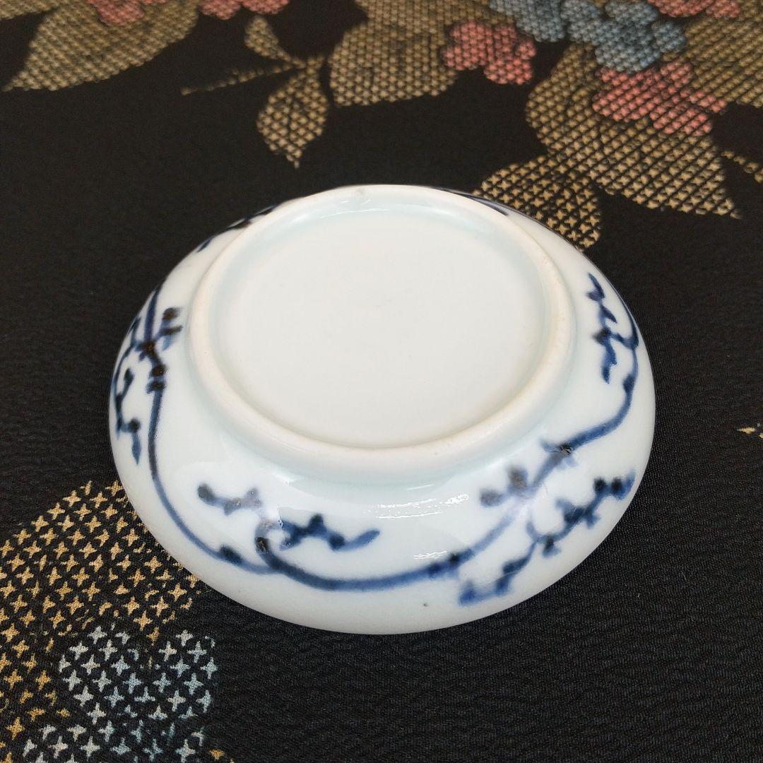 【お値下げしました！】古伊万里　豆皿　染付　蛸唐草文