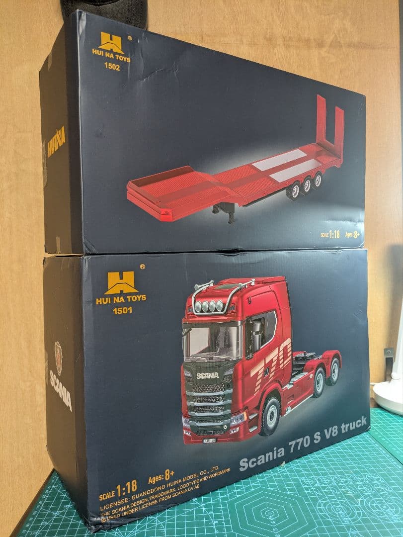 大幅値下げラジコン1/18Sスカニア770sトレーラーヘッド、トレーラーセット