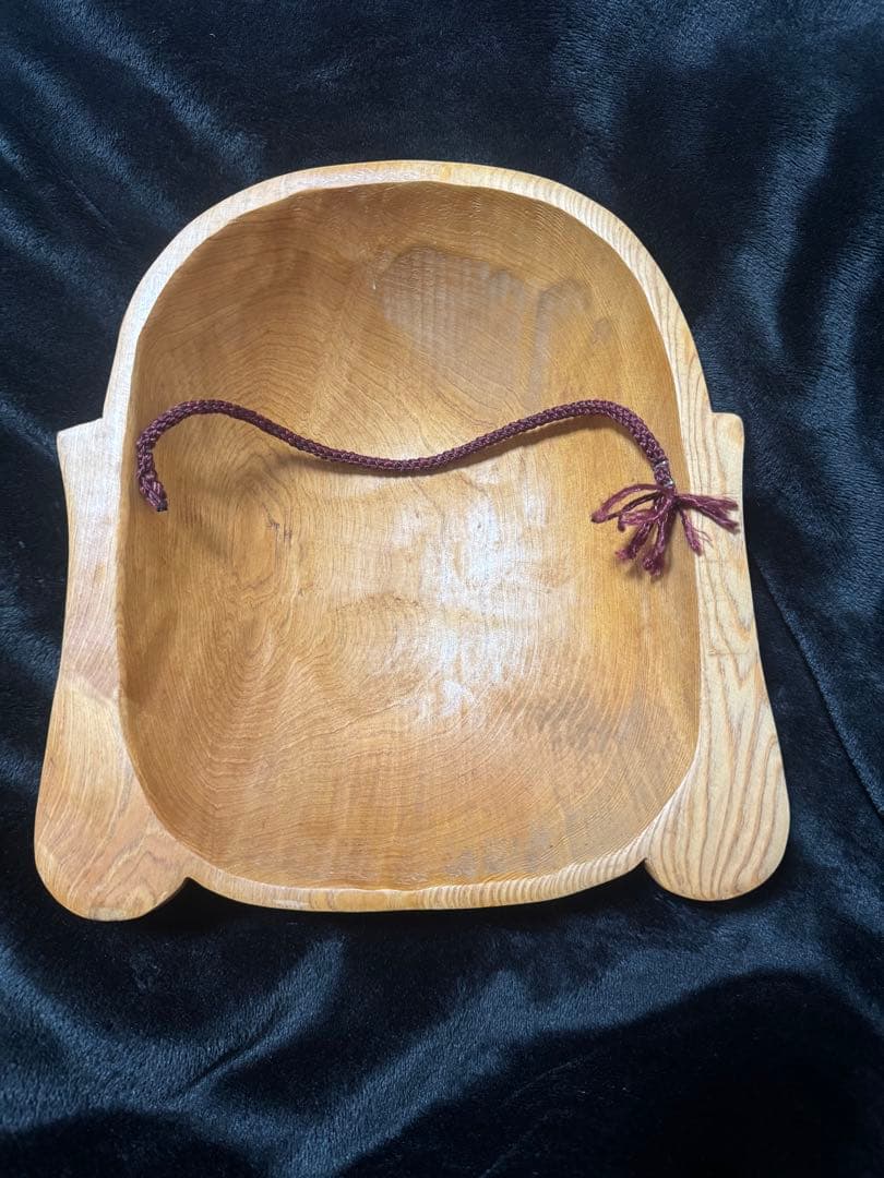 木製 笑顔の仏像 能面