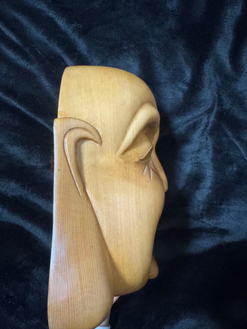 木製 笑顔の仏像 能面