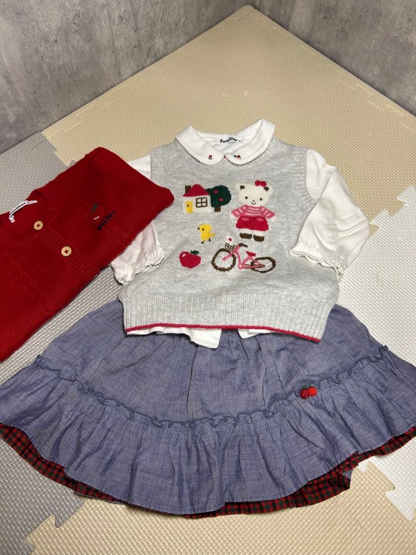 ファミリア 秋 冬服 コーデ売り セット 80cm 女の子 美品あり
