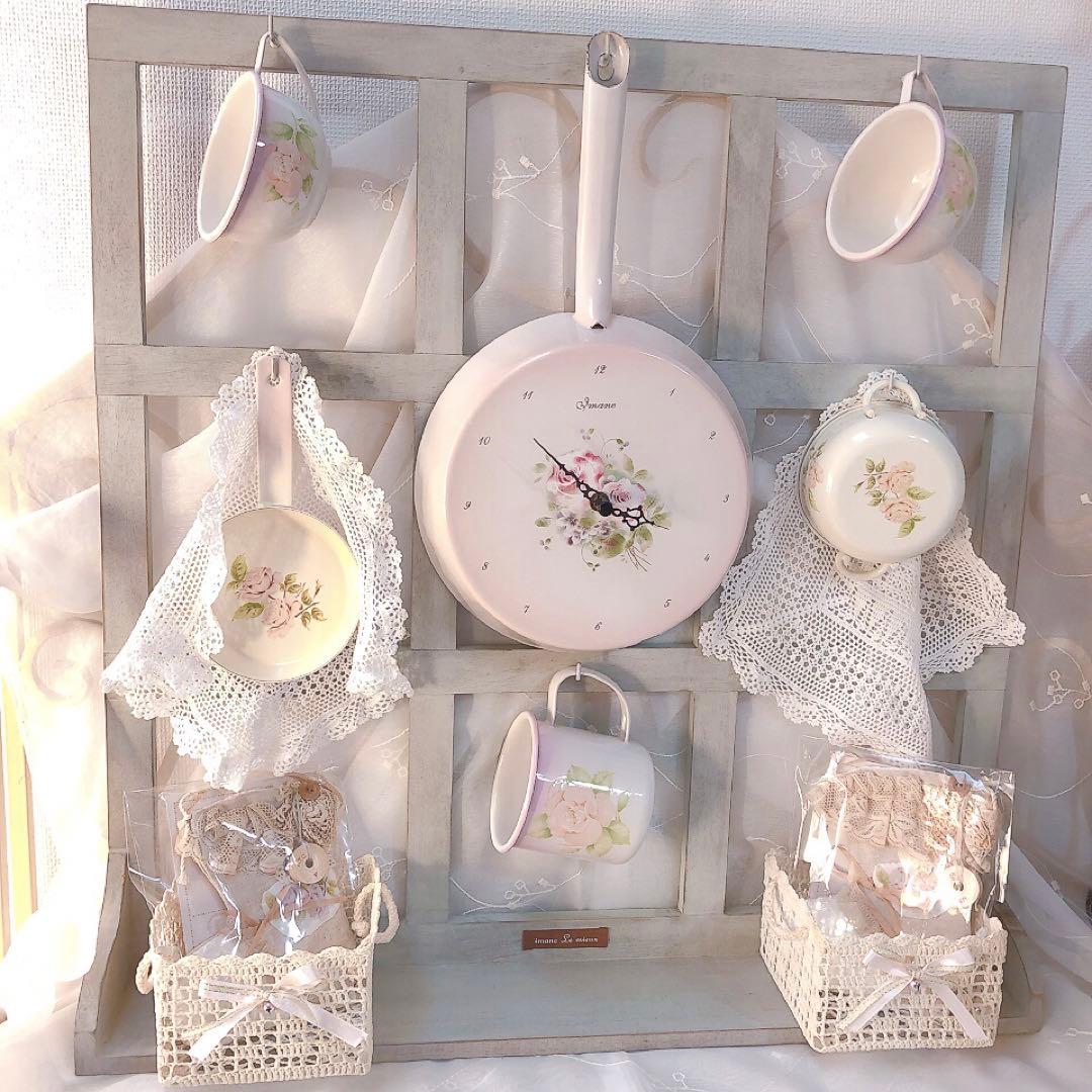 イマン オデットフライパン時計imane 琺瑯/ マニー フランフラン 掛け時計