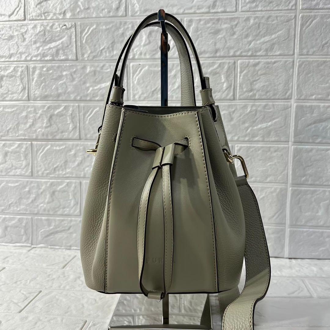 極美品 フルラ ミアステラ 2way バケットバッグ 巾着型 レザー