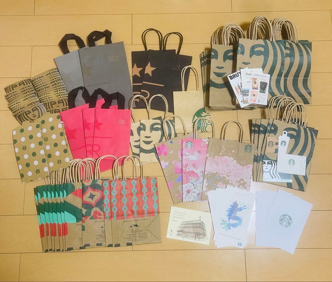 スターバックス　リワード限定オリジナルグッズ　ペーパーバッグ　ショッパー