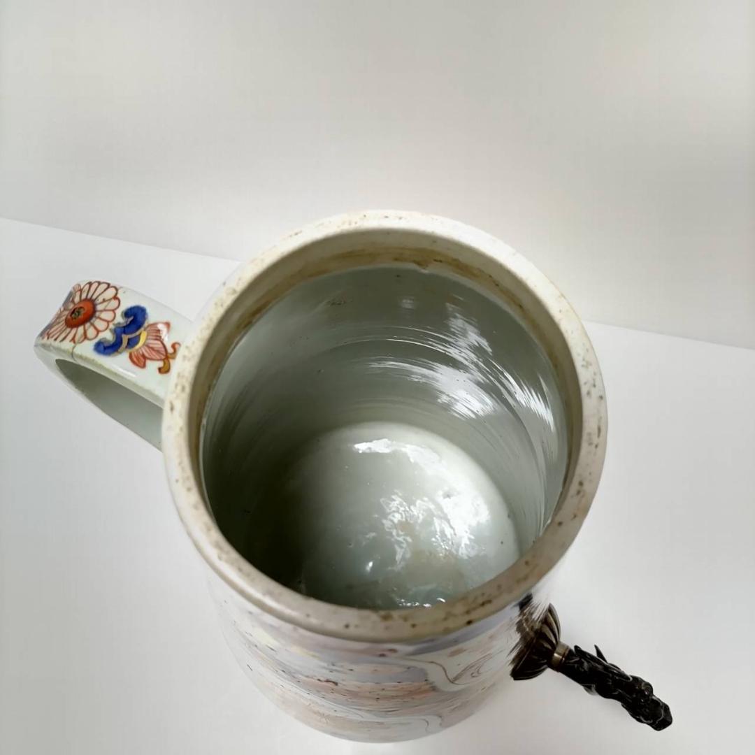 古伊万里 色絵菊花文ワインポット １７世紀 柿右衛門様式