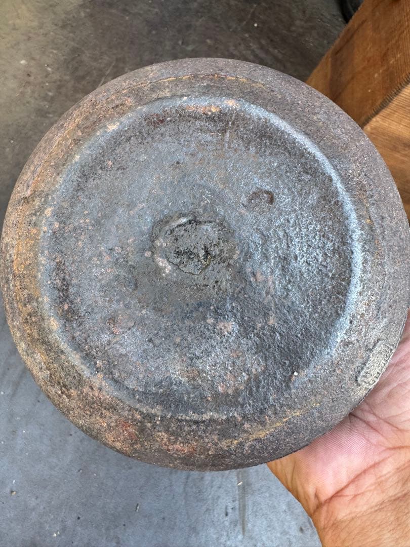 鉄瓶 龍文堂造 煎茶道具 茶道具 金属工芸 急須 時代物銅蓋 古美術 鉄壺 在銘