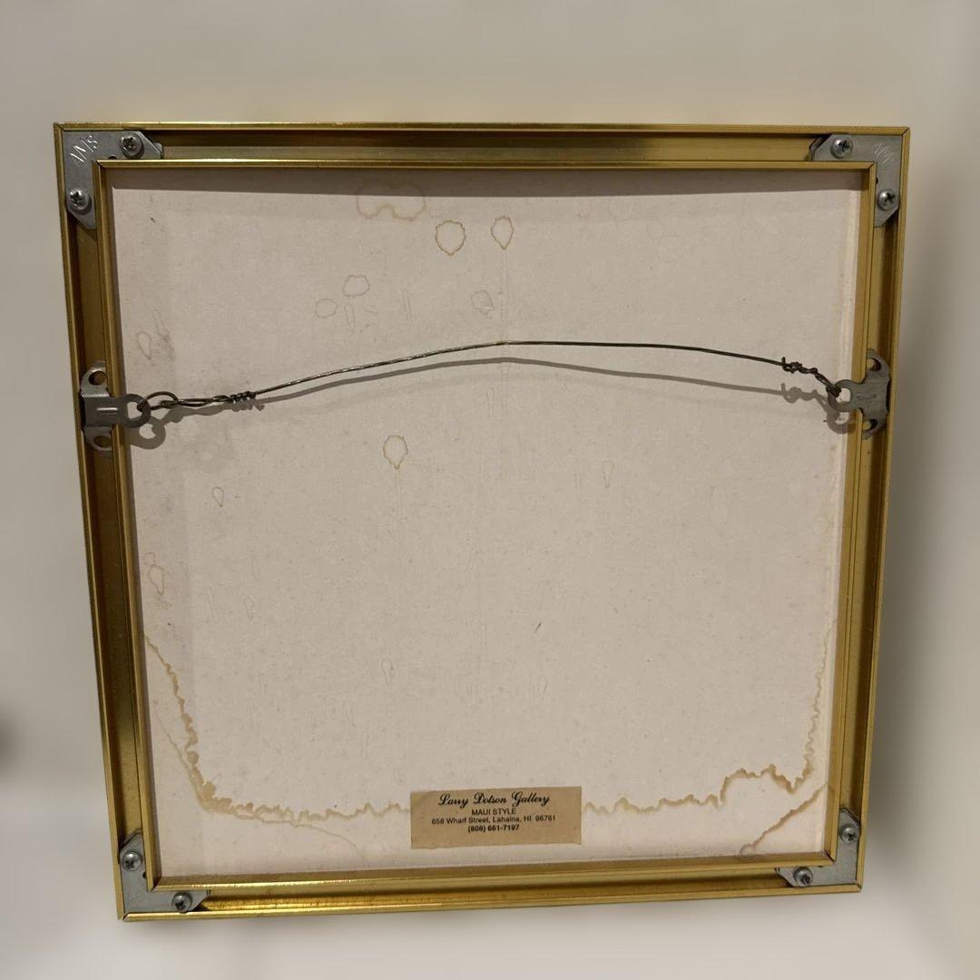 Jan Hartman ヴィンテージ風景コラージュ 水彩 夕焼け　マウイ島 92