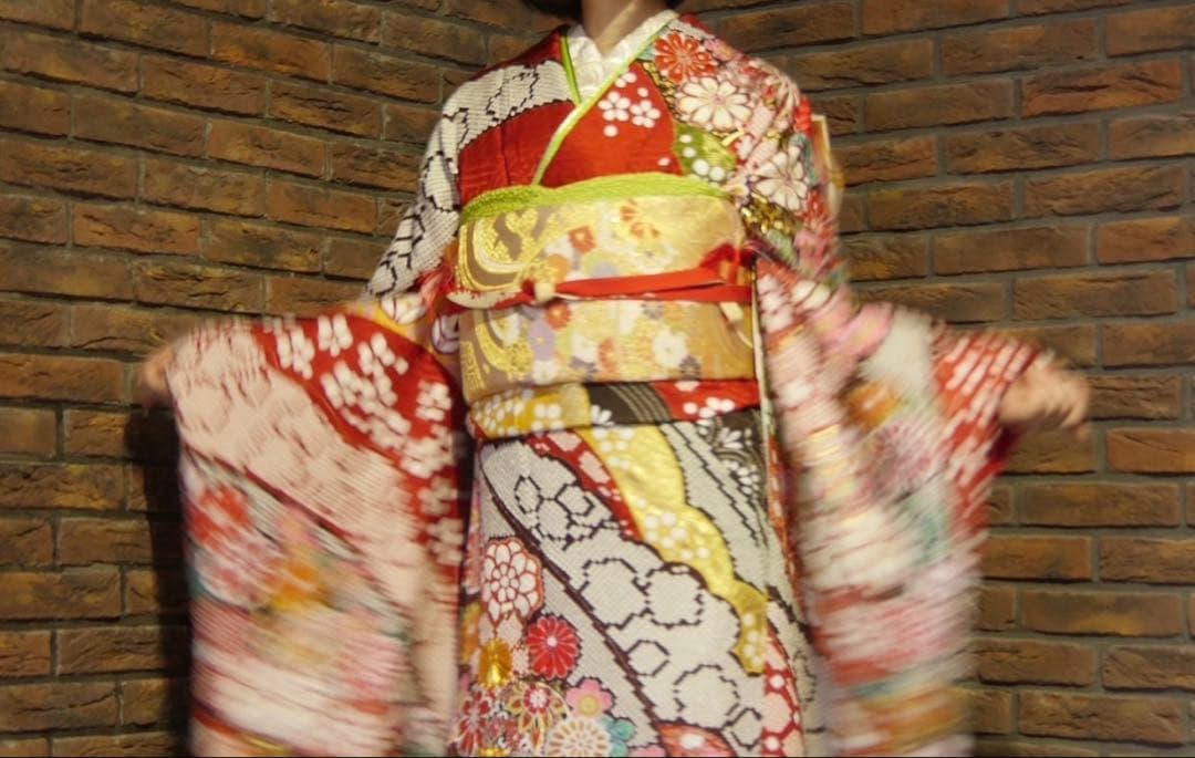 振袖フルセット　総絞り（帯/バッグ/草履など）セット袴付き成人式/結婚式/卒業式