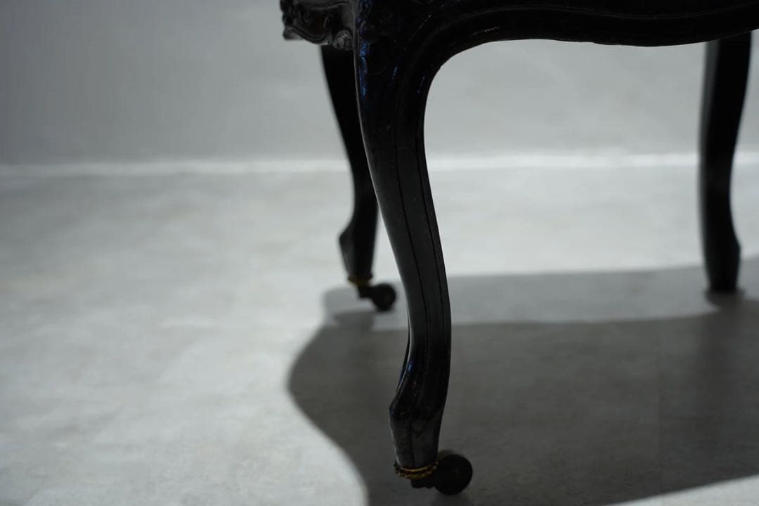 ①フランスアンティーク　ナポレオンチェア　張替済　1800年代　椅子