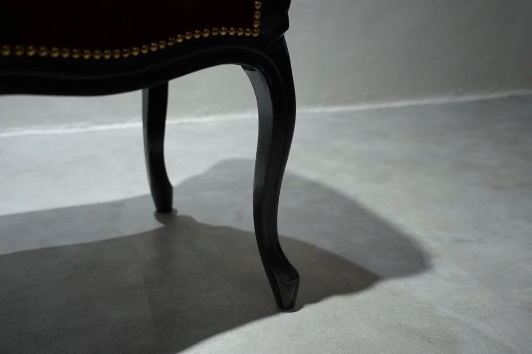 ①フランスアンティーク　ナポレオンチェア　張替済　1800年代　椅子