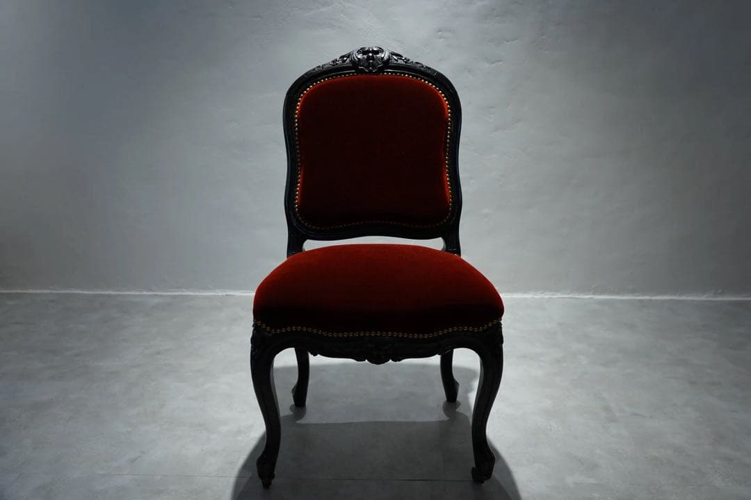 ①フランスアンティーク　ナポレオンチェア　張替済　1800年代　椅子