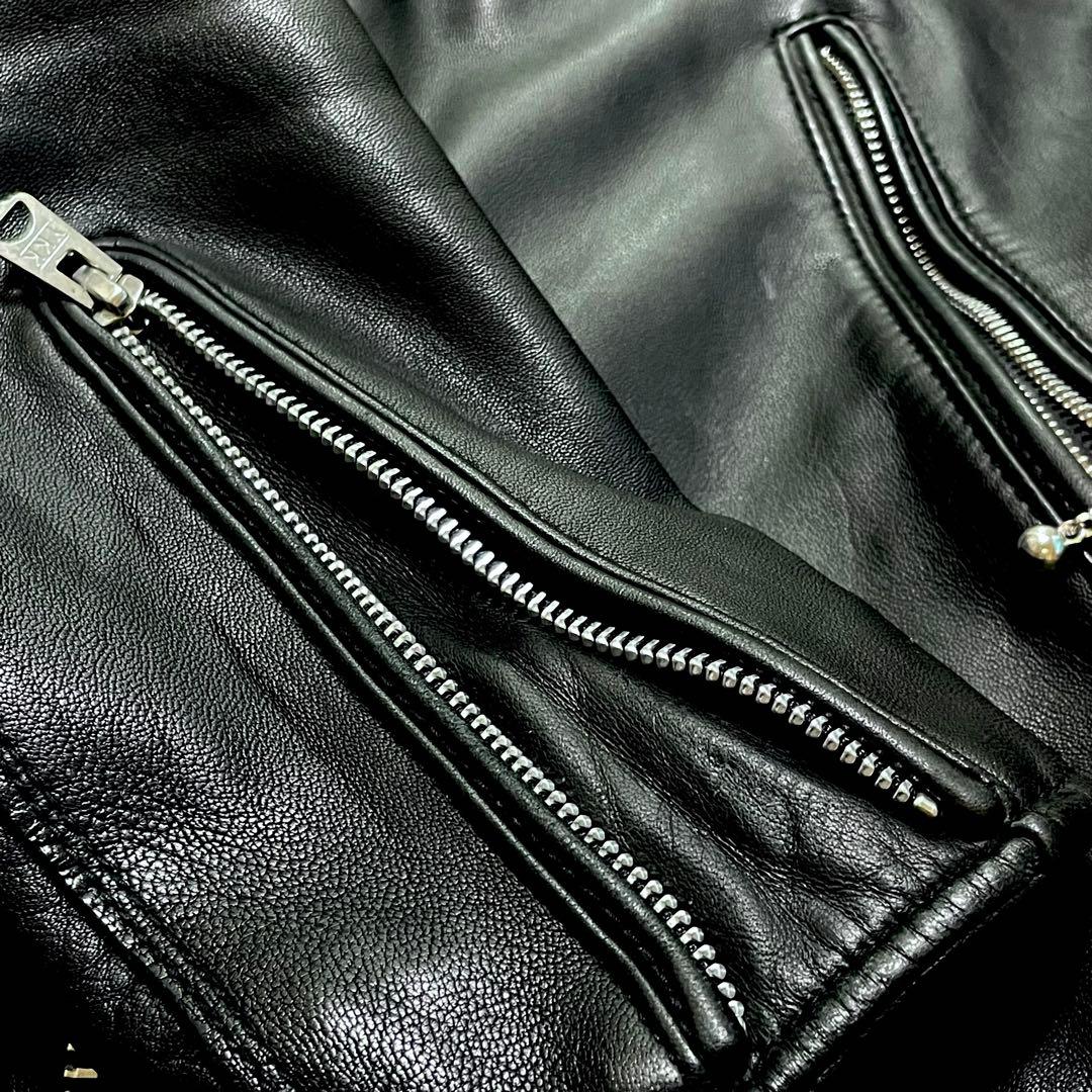 ナノユニバース　サーモライトシングルライダース　L シープスキン　ブラック