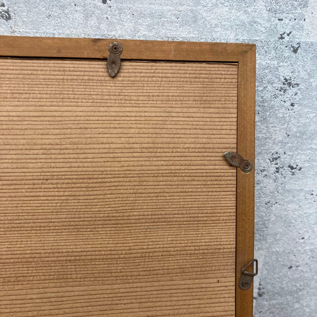 昭和レトロ 鳥 宝石画 貴石画 ストーンアート 絵画 美術 芸術 額縁 額装